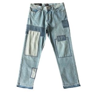 BDG Men’s Dad Slim Taper Fit Patchwork Jean 34x32